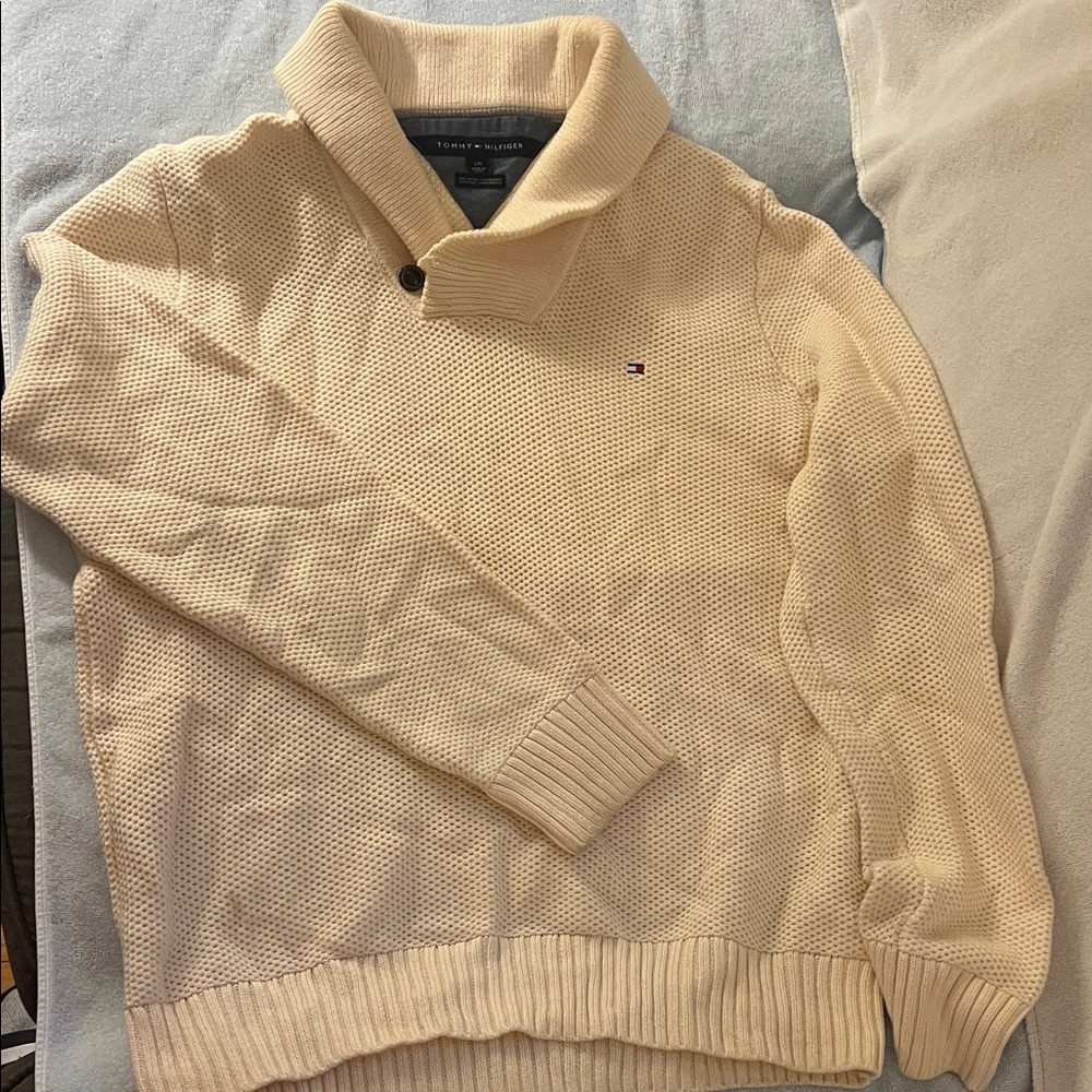 Tommy Hilfiger Men's Turtleneck Sweater in Cream